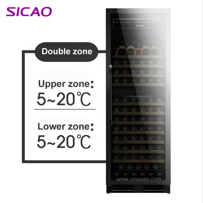 Walk In Compressor Storage Countertop Large Cooler Display Refrigerator Dual Zone 300 Bottles Wine Fridge With Wine Holder