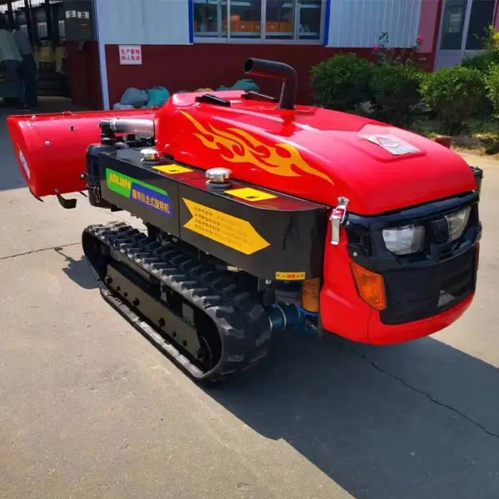 Agricultural Rubber Track Small Crawler Tractor Mounted Cultivator, Rotary Tiller, Rototiller, Rotovator