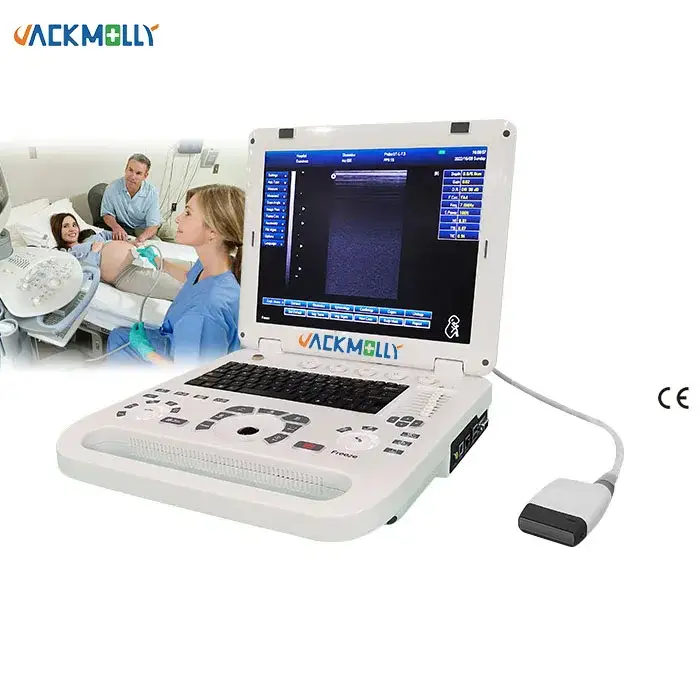 JM-800D Medical 15 Inch Screen Portable Sonar ultrasonic with rectal probe For Veterinary