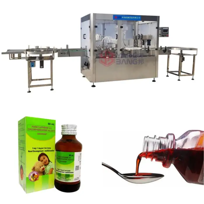 Automatic 100ml 200ml Syrup Bottling Machine Oral Liquid Filling and Capping Machine