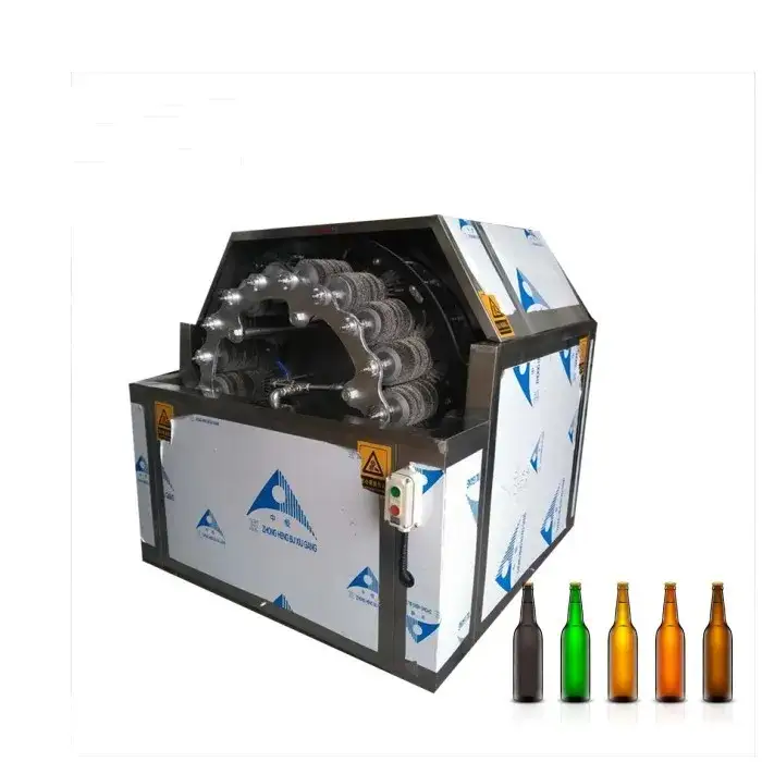 Wine bottle label removal machine glass bottle washing machine with label removal