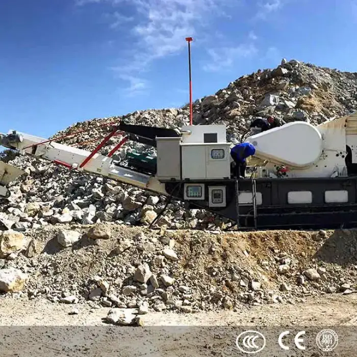 Large size portable hard stone jaw crushers produced quarry mining stones crawler mobile crusher price