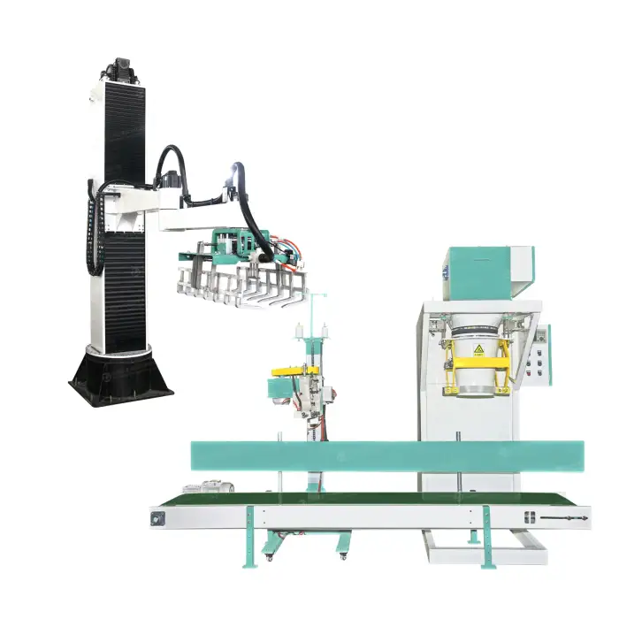 Fully Automatic Palletizing Line: Cement Bags and Animal Food