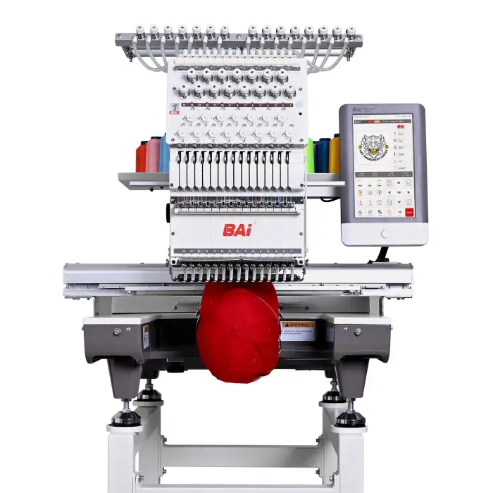 BAI single head multi needles automatic computerized embroidery machine for hat cap tshirt