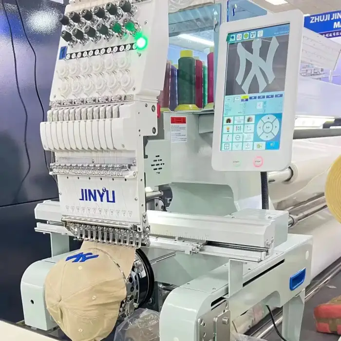 JCS-T1201 300*400mm new model t shirt embroidery machine 3d embroidery machine portable household embroidery machine single head 12 needle