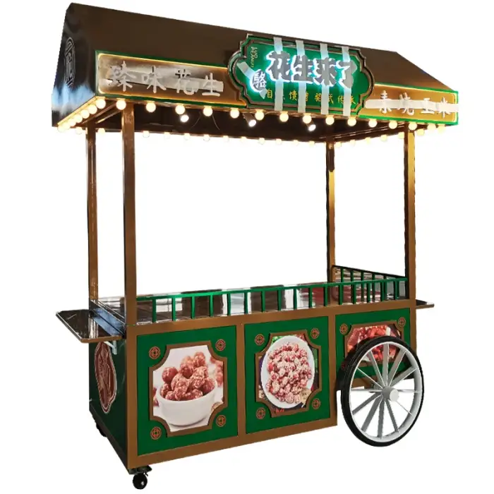 Commercial Outdoor Trolley Food Cart push carts for ice cream