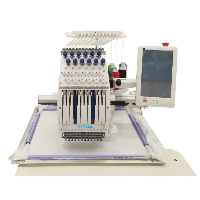 YISUO YS-1201 single head high speed 12 needle computer T-shirt garment embroidery machine