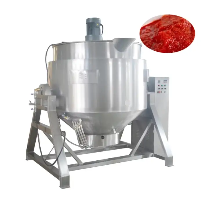 HUAGANG 2000L Big Capacity Stainless Steel Tilting Gas Heated Industrial bone broth Soup Boiling Cooking Mixers Boiler