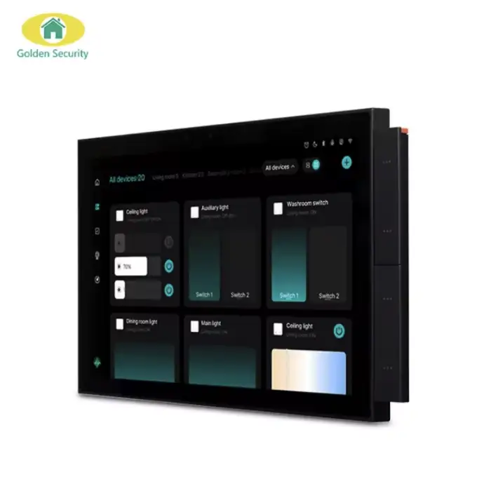 2024 10.1" Tuya Smart Home automation In-Wall Mount Central Control Switch Panel with Zigbee Hub Gateway built-in HD camera