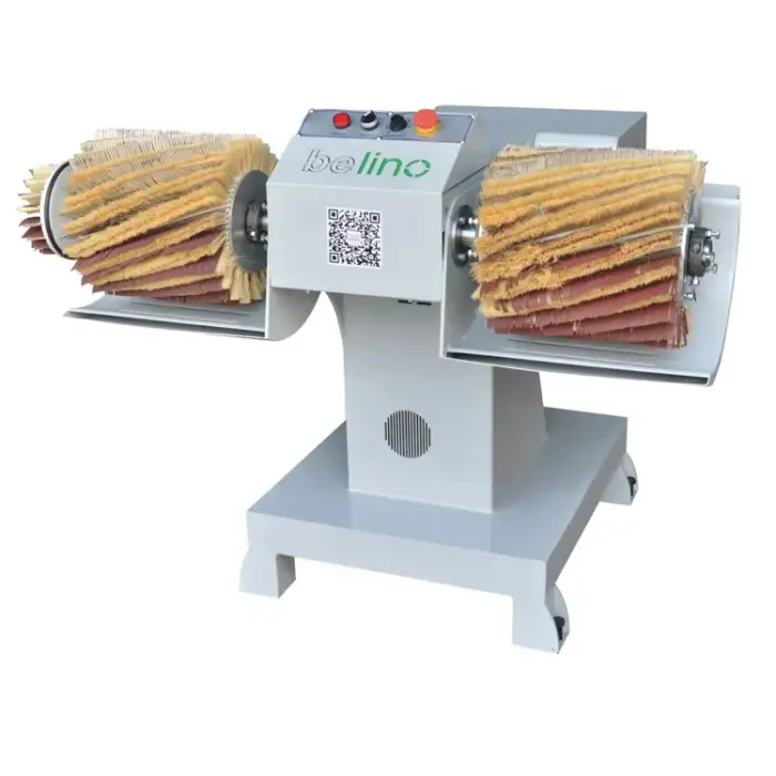 Double heads manual operate wood brush sanding profile sander machine