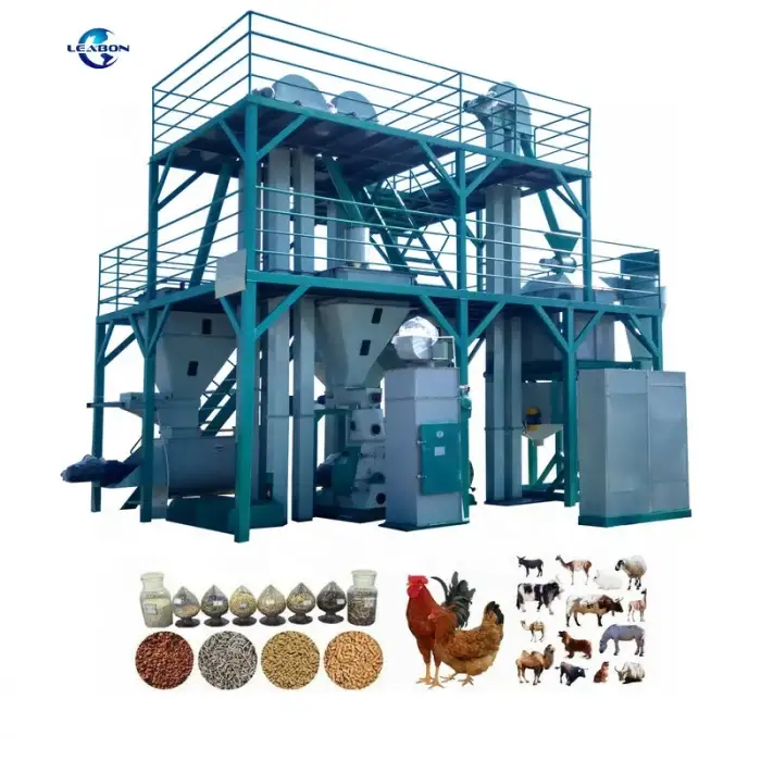 CE 3000kg per hour Poultry Feed Pellet Production Line Chicken Feed Pellet Making Machinery Animal Feed Processing Machine