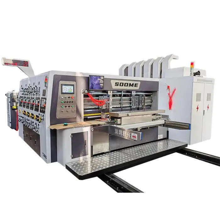 Automatic 2 3 4 6 Colour Paperboard Carton Corrugate Screen Flexographic Printing Die Cutting Machine