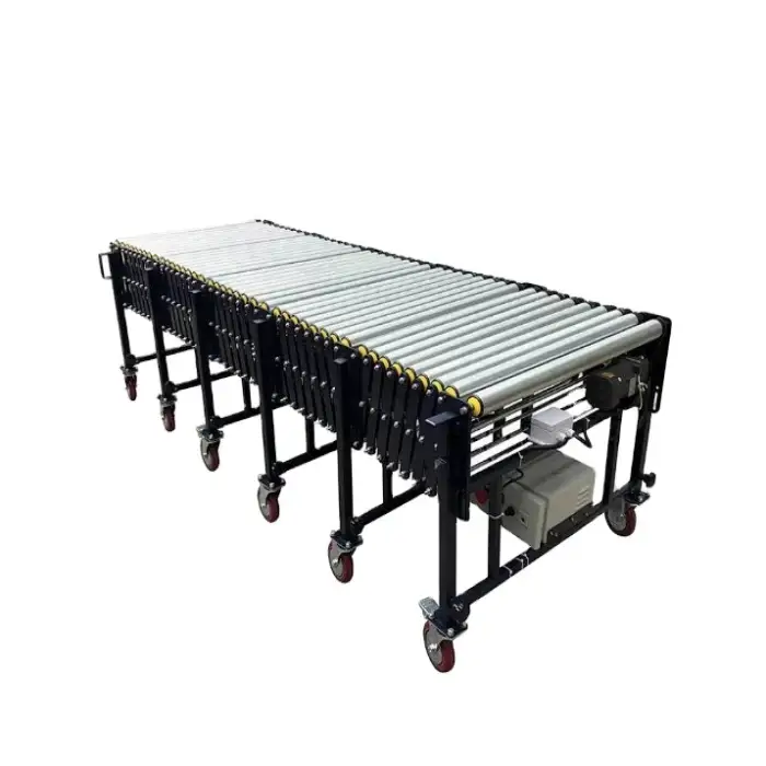 Customized and Powered Roller Conveyor System in Shops or Logistics