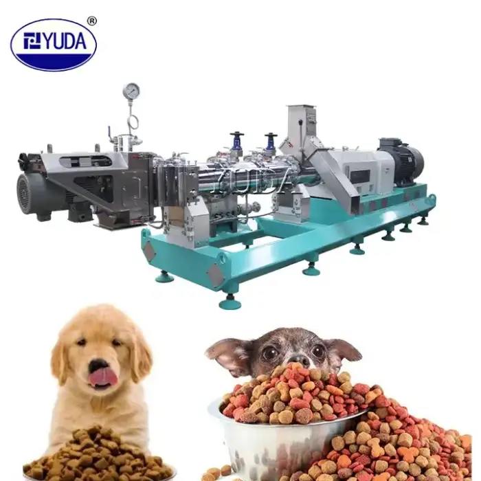 YUDA 2024 Cat Food Production Line Manufacturing Machines Dry Dog Food Pellet Making Machine Extruder For Pet Food