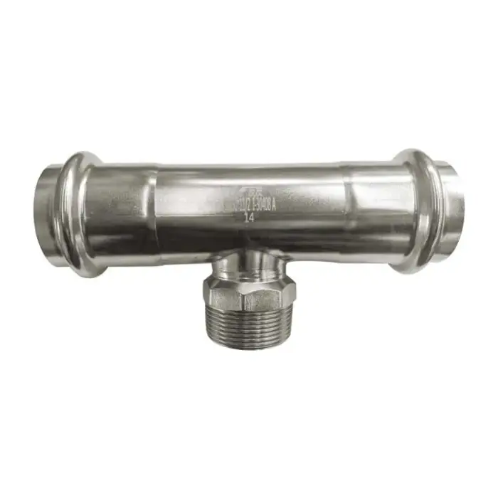 YOUFA Stainless Steel V Type Press Plumbing Pipe Fitting Tee