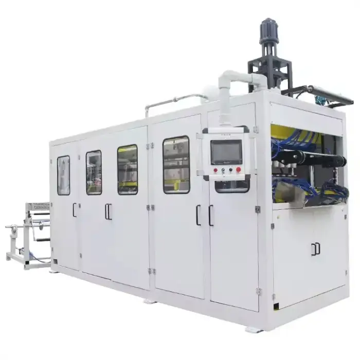 2024 New Product Development Manufacturer Fully Automatic Cheap Paper Cup Plastic Lid Thermoforming Machine