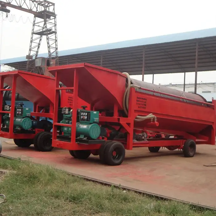 Mobile gold mining equipment trommel screen gold wash plant for washing mining trommel for gold