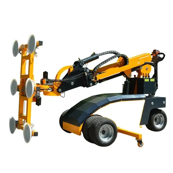 Big Wheels Electric Glass Lifter Trolley All Terrain Vacuum Sucker Lift for Glazing