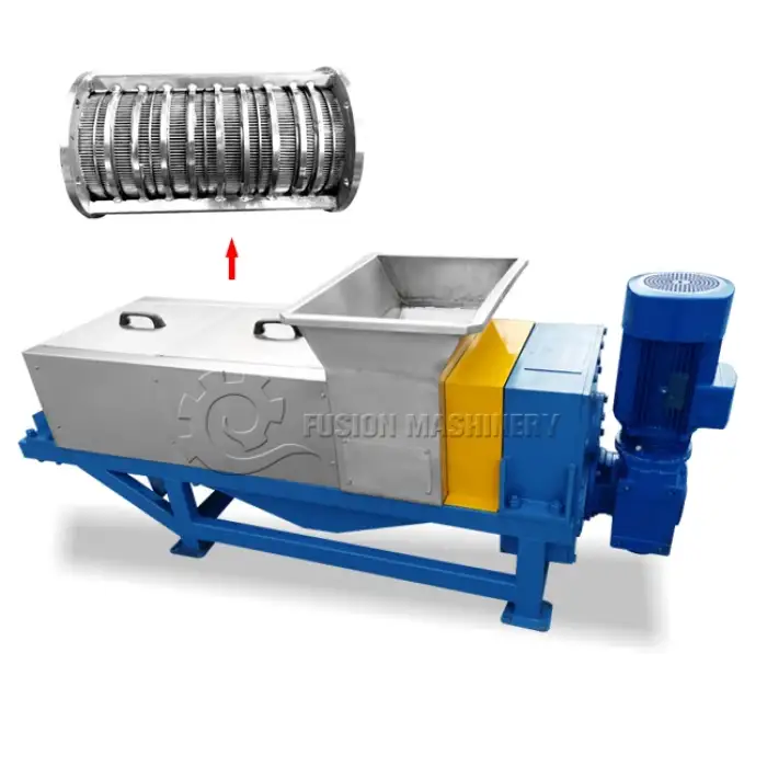 single screw beer residue dewatering machine vinegar lees screw press wine residue shredder dewatering