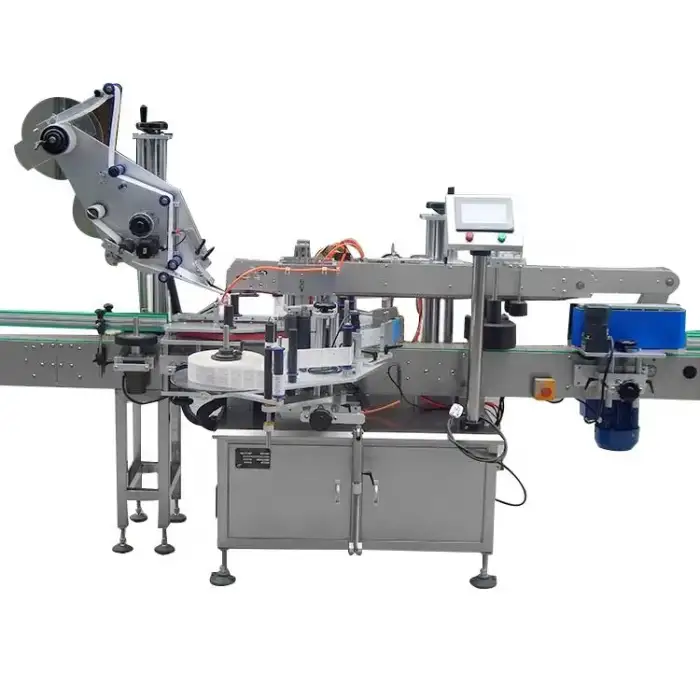 automatic top and double sides labeling machine for box, bottle, tray