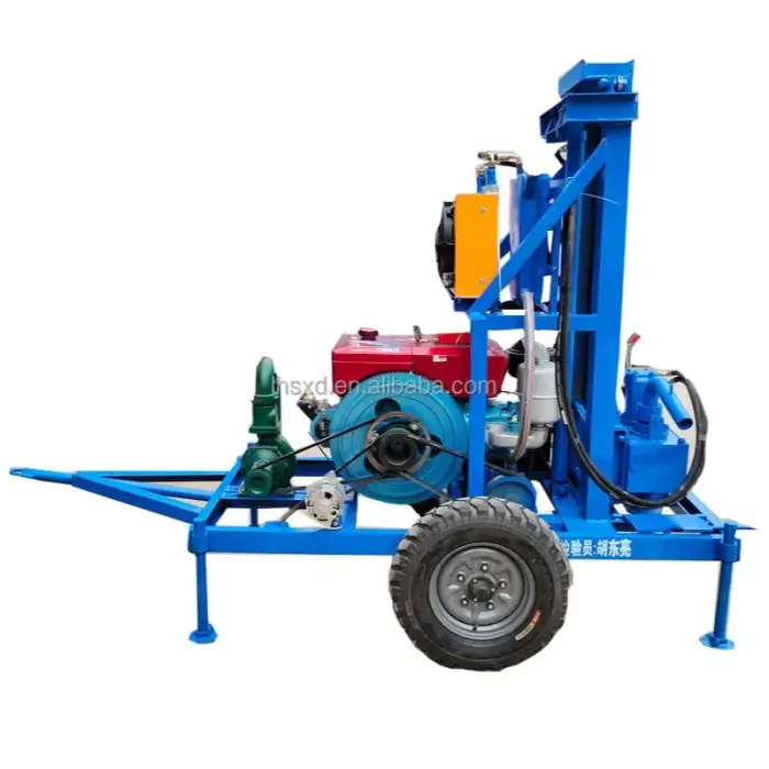 Water well drilling machine with 25HP 28HP 30HP 35HP diesel engine