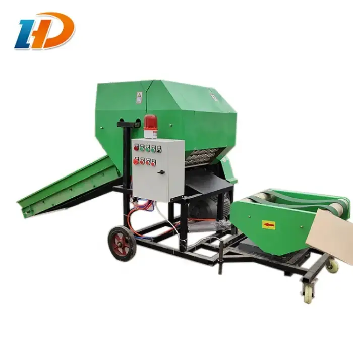 Corn stalk automatic silage baler bundled film round bale machine