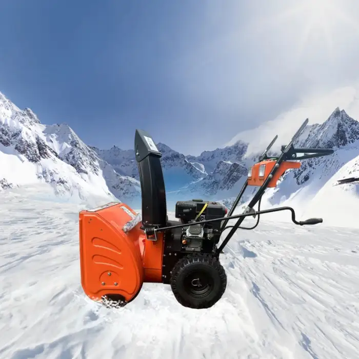 Loncin 6.5HP Gasoline Engine Snow Thrower with Double Wheels