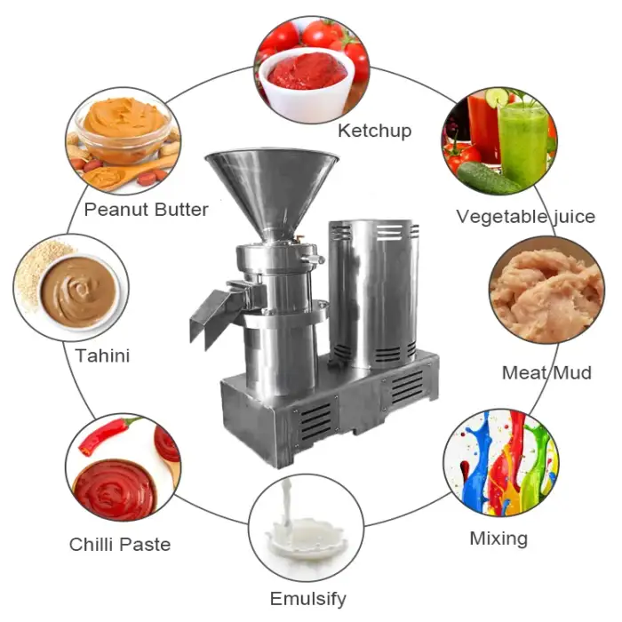 Jam Maker Bone Grinder Grinding Colloid Mill Peanut Butter Colloid Mill Machine for Mayonnaise