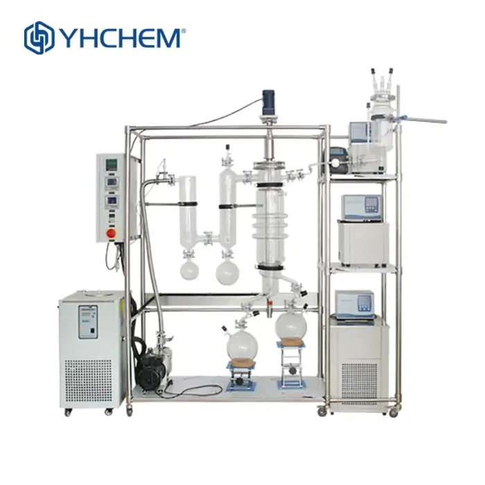 High efficiency waste oil refining distillation system Lab and Industrial scale molecular distillation equipment