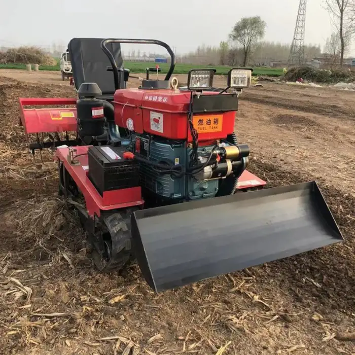 Mini electric l1400 crawler tractor cultivators greenhouse mini rotary tractor mini crawler tractor 80hp