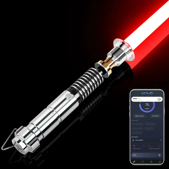 Popular Rgb Lightsaber Smooth Swing  Lock Up Blaster Metal Hilt Luke Lightsaber With 16 Sets Sound Effects For Cosplay