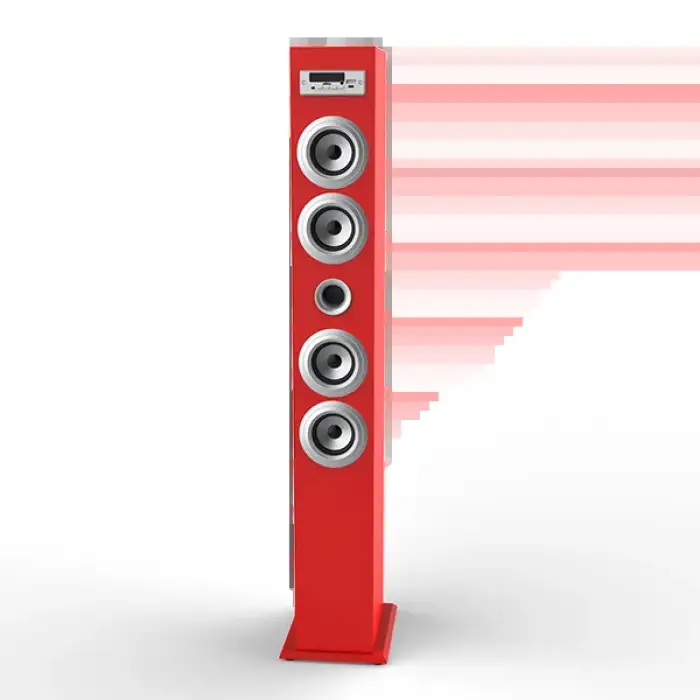 Tower Speaker with USB,TF,FM,Remote High Quality Multimedia Wireless Stereo Speaker Indoor Home Theatre System