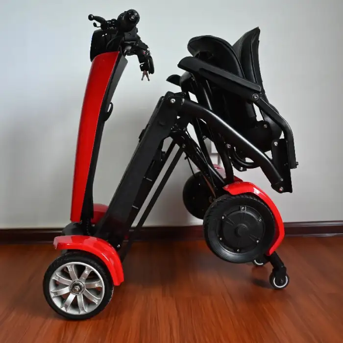 Handicap Lightweight mobility scooter folding seniors scooter powerful 4-wheel automatic folding Scooter remote control