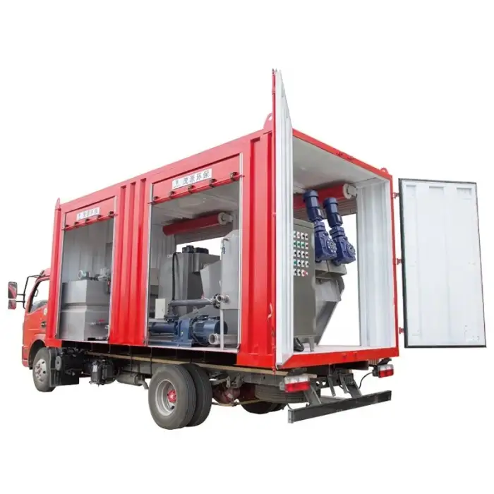 mobile water treatment plant sludge dewatering machine for waste water treatment