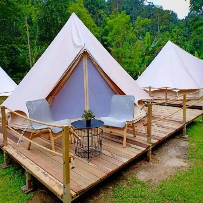 Waterproof Oxford Fabric Glamping Outdoor Bell Tents