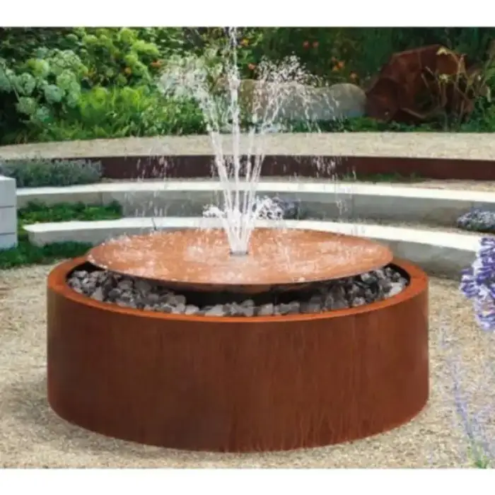 Factory Wholesale Corden Steel Round Fountain Garden Products for Garden Park Decoration