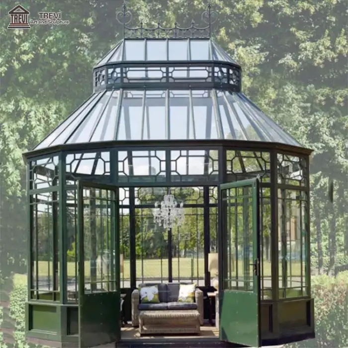 Delicate Outdoor Custom ggreenhouse Garden Cast Iron Gazebo for Sale