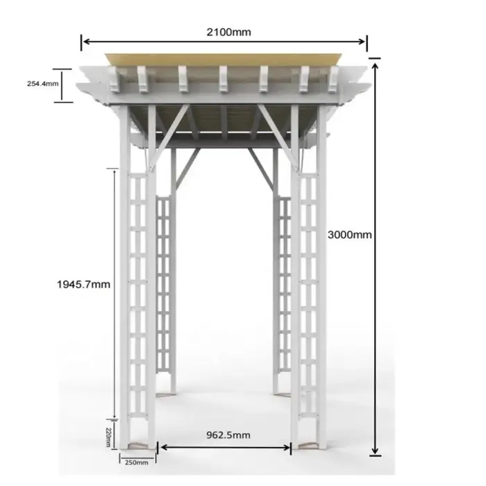 Fentech decorative outdoor PVC garden Arbor