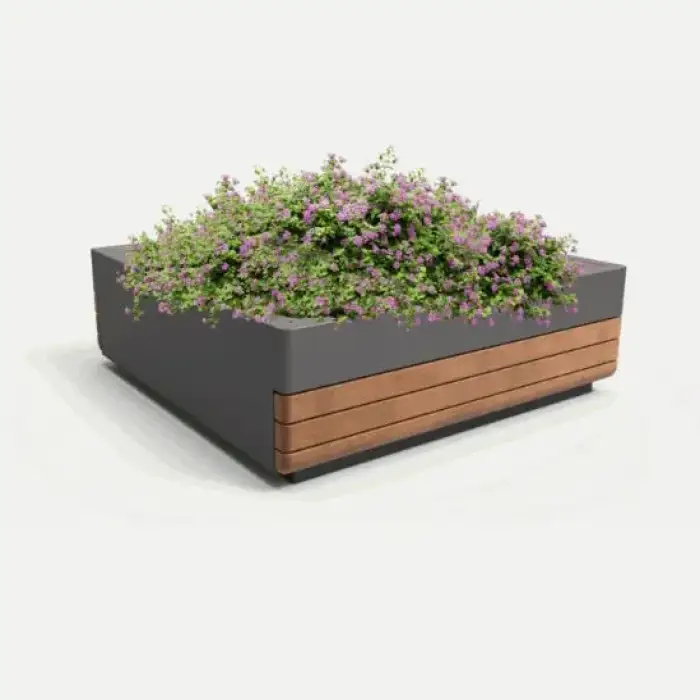 Outdoor eco friendly Garden Decoration Planter Pot Recycle plastic composite wood Pots Planters