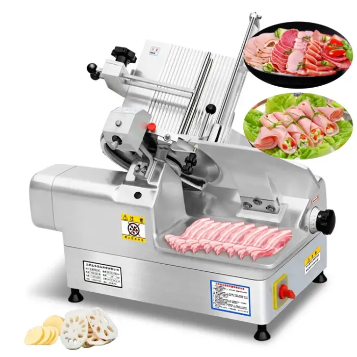 2023 Hot Sale commercial bacon frozen meat slicer automatic sausage frozen meat slicer