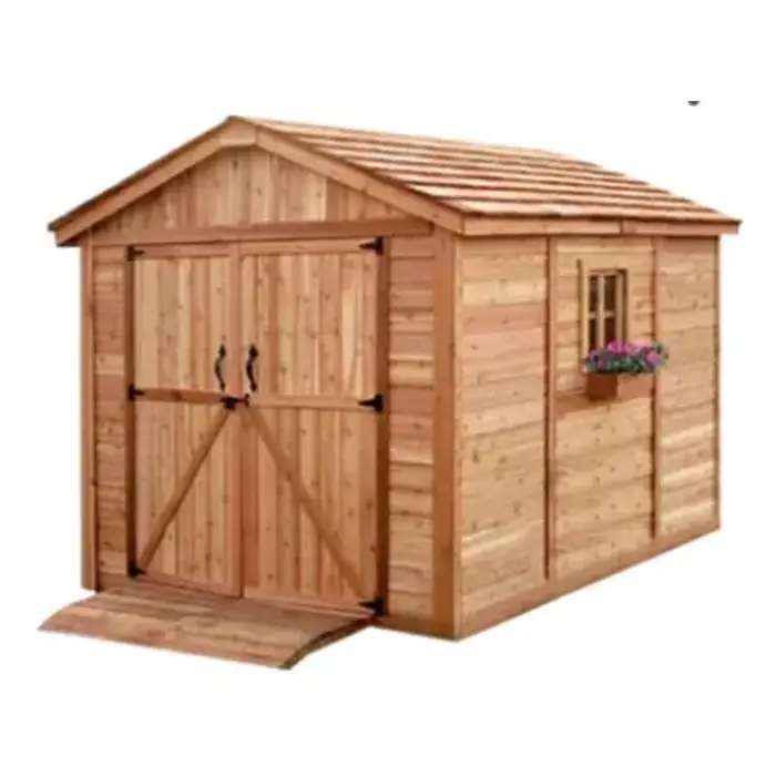 Outdoor Timber Garden Sheds Tool Kits No-formaldehyde Prefab Garden Wooden Shed