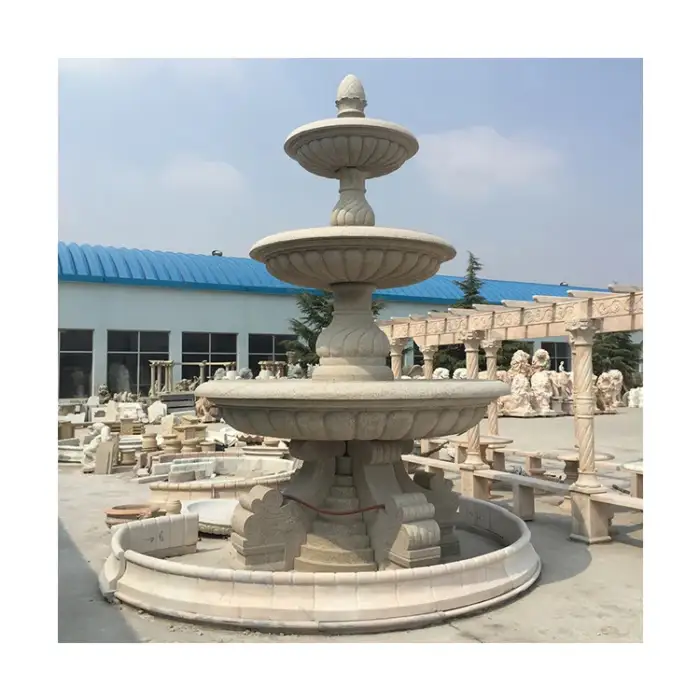 Hand Carved Large Outdoor Garden Marble Fountain Beautiful Stone Fountain Water Fountain