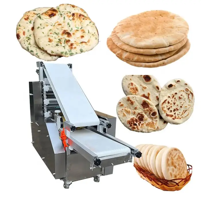 5-40cm Fully automatic tortilla chapati making machine Arabic pita bread roti maker paratha Naan flat bread production line