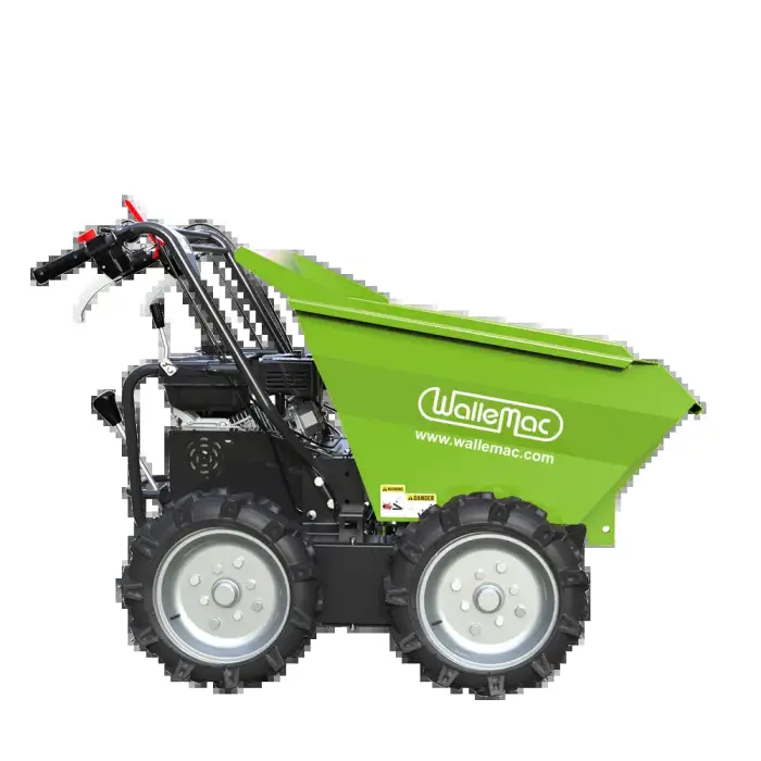 Wallemac WD30W Power Wheelbarrow 660lbs Loading Capacity 212cc 6.5HP BandS Gasoline Engine EPA Recoil Start Mini Utility Dump Cart