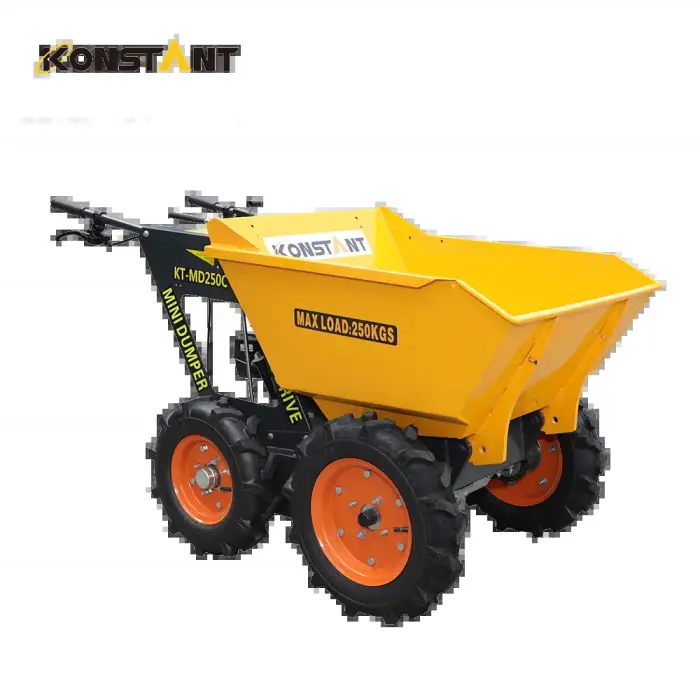 Wheel Barrow Construction Power Wheel Barrow 4x4 Motorized Wheelbarrow 250kg Mini Dumper (KT-MD250C)