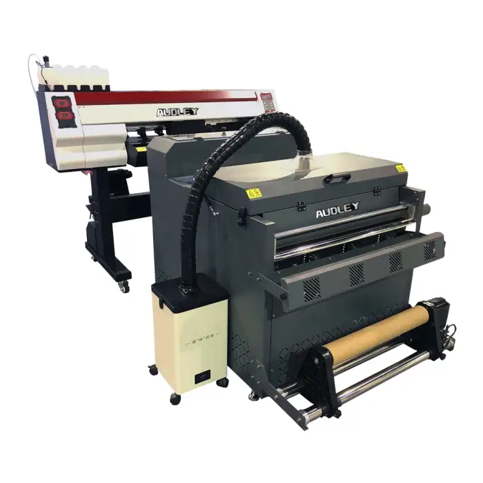 2000W JD-TY-700 dtf printer ink digital inkjet heat transfer PET Film roll to roll Heat Transfer Vinyl clothes Digital Printer with shake powder dryer