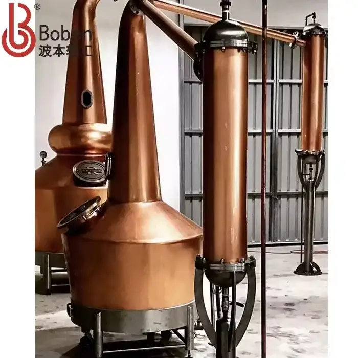 wash still and spirit still double pot whiskey distillery equipment