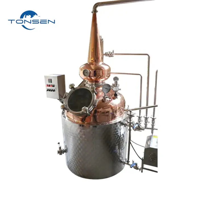 100L 200L 300L 500L 600L Alcohol Reflux Column Distiller Commercial Copper Distillery