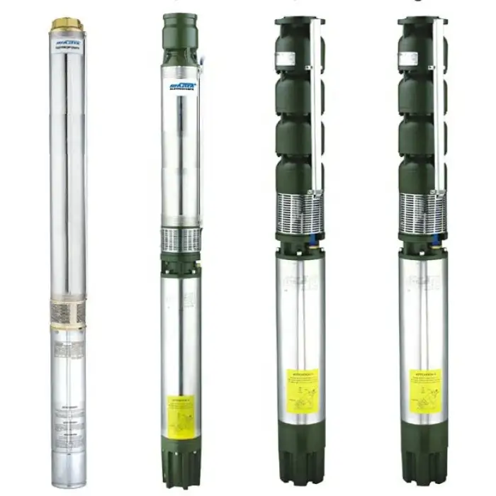 QJ  Deep Well Borehole Submersible Solar Water Pump with AC DC Submersible Motor