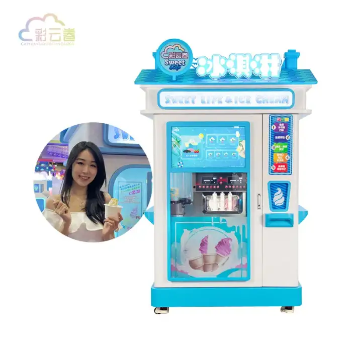 Professional Commercial Fully Automatic Italian Ice Cream Machine – Soft Serve Ice Cream Vending Machine